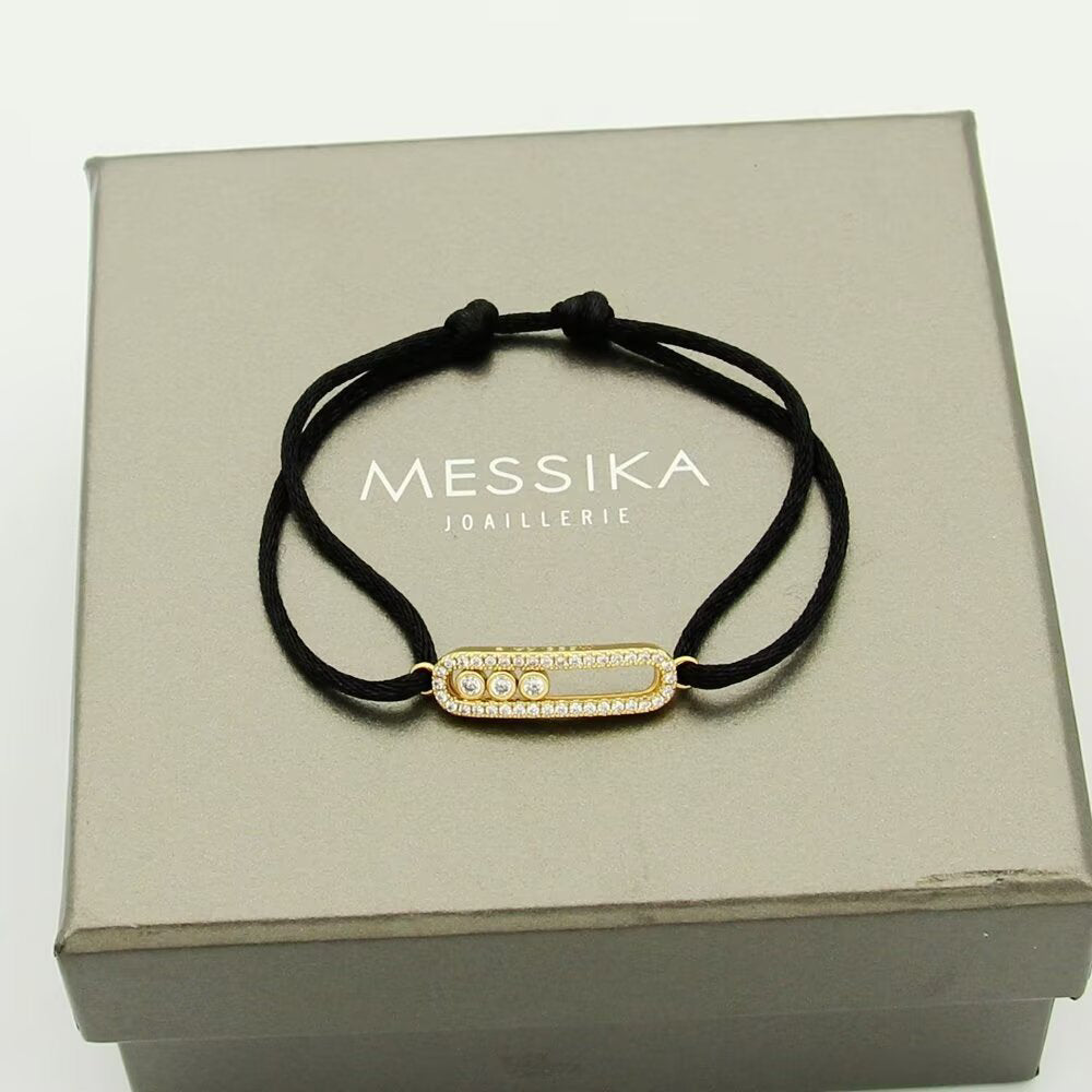 [Triumph Jewelry]MK Care(s) pink cord pavé bracelet