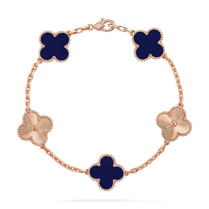 [Triumph Jewelry]CLOVER 5 MOTIF LAPIS LAZULI BRACELET COLLECTION
