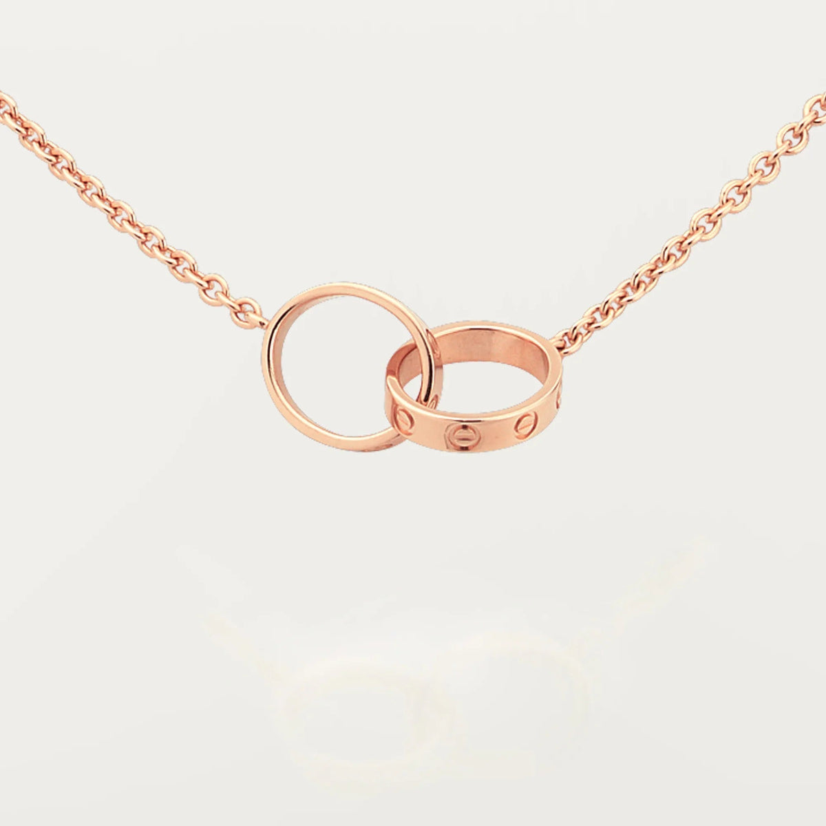 [Triumph Jewelry]LOVE DOUBLE RING NECKLACE