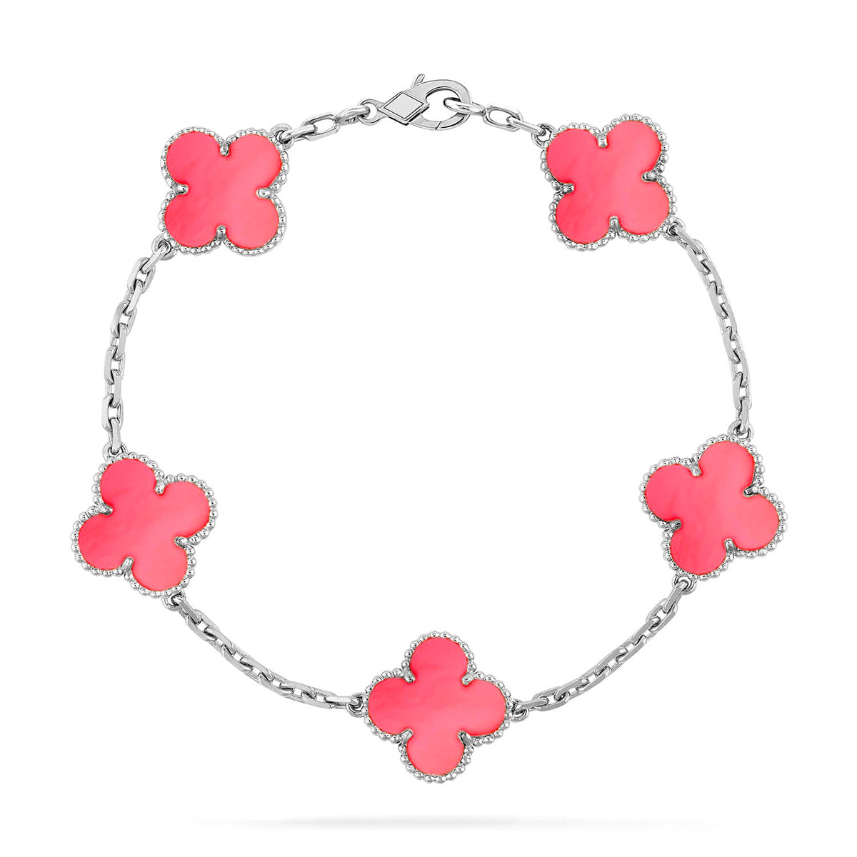 [Triumph Jewelry] CLOVER 5 MOTIFS  PINK MOP BRACELET COLLECTION