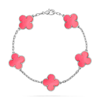 [Triumph Jewelry] CLOVER 5 MOTIFS  PINK MOP BRACELET COLLECTION