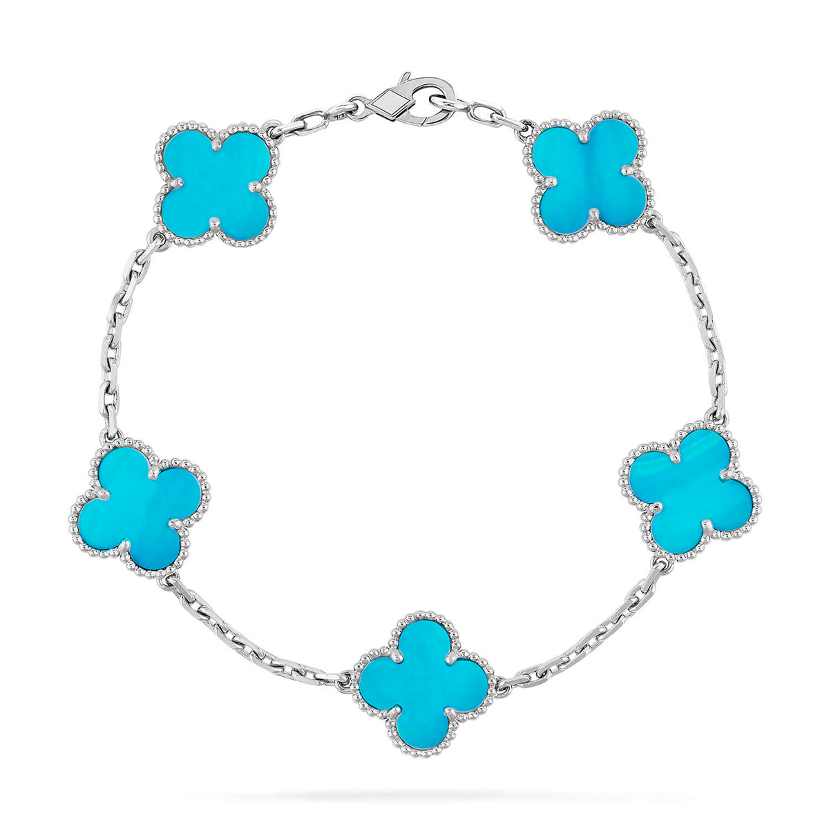 [Triumph Jewelry] CLOVER 5 MOTIF TURQUOISE BRACELET COLLECTION