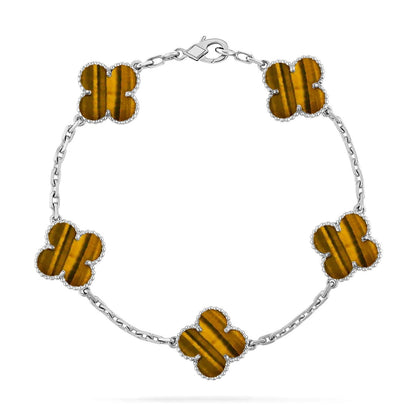 [Triumph Jewelry] CLOVER 5 MOTIFS TIGER EYE BRACELET COLLECTION