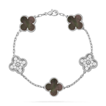[Triumph Jewelry] CLOVER 5 MOTIF GRAY MOP BRACELET COLLECTION
