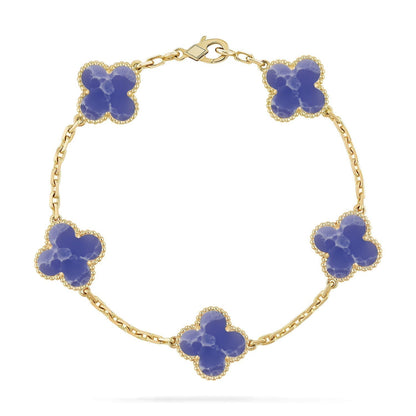 [Triumph Jewelry]CLOVER 5 MOTIF BLUE VEINS BRACELET COLLECTION