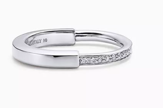 [Triumph Jewelry]“Tiffany & Co. Tiffany Lock Half-Pavé Open Ring”