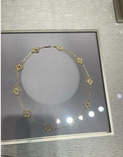 [Triumph Jewelry Jewelry]CLOVER 10 MOTIFS  Gold Diamond  NECKLACE