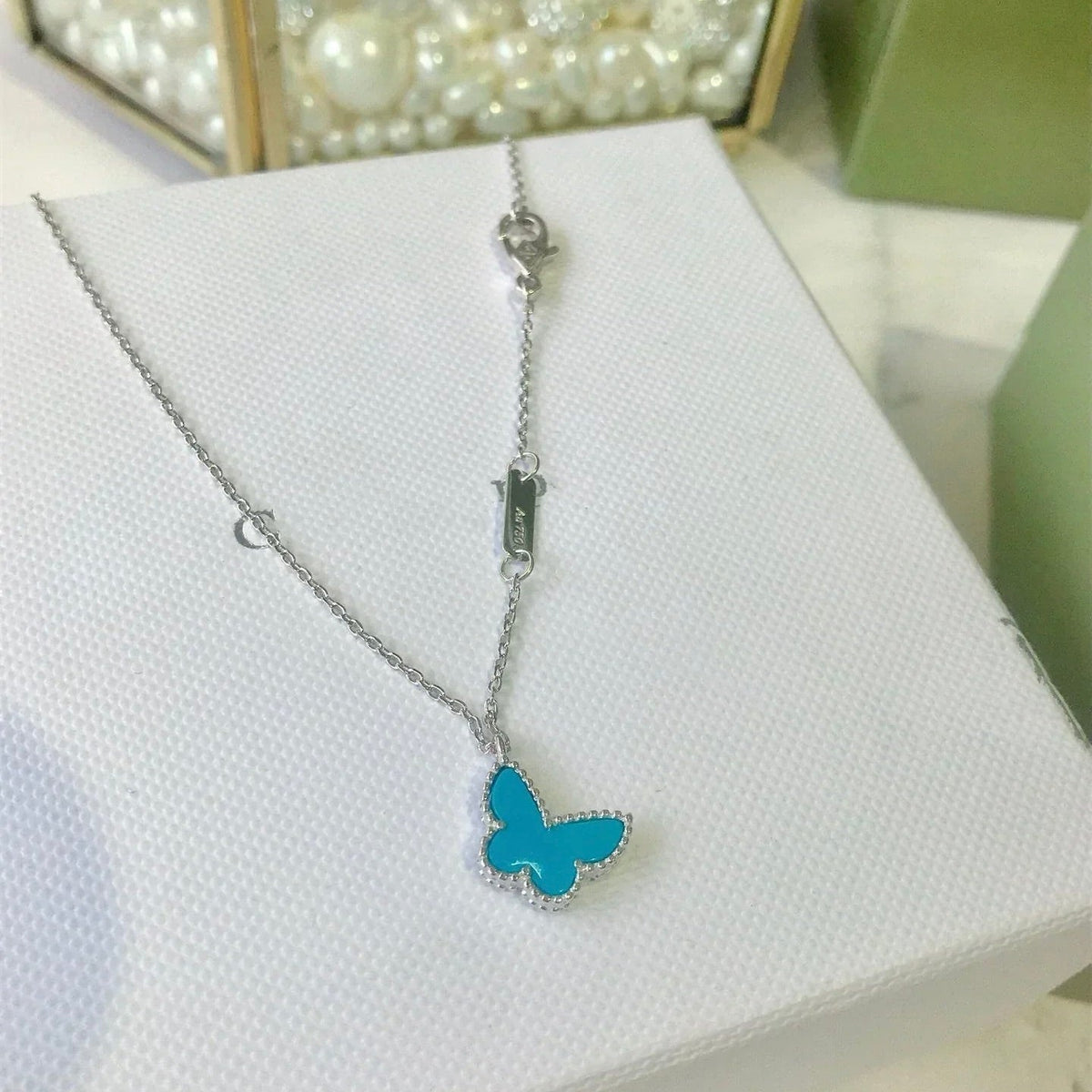 [Triumph Jewelry]BUTTERFLY TURQUOISE BUTTERFLY BRACELET SILVER