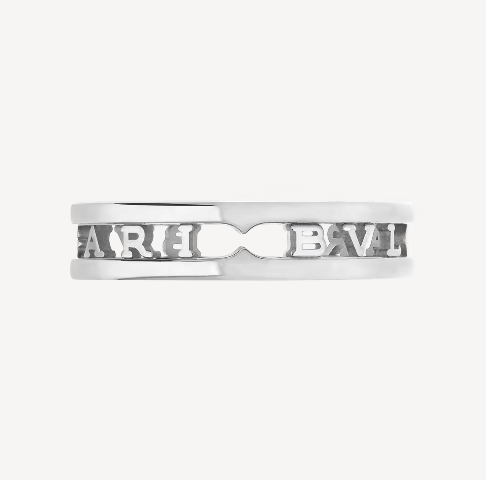 [Triumph Jewelry]ZERO 1 ONE-BAND WITH OPENWORK LOGO SPIRAL RING