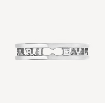 [Triumph Jewelry]ZERO 1 ONE-BAND WITH OPENWORK LOGO SPIRAL RING