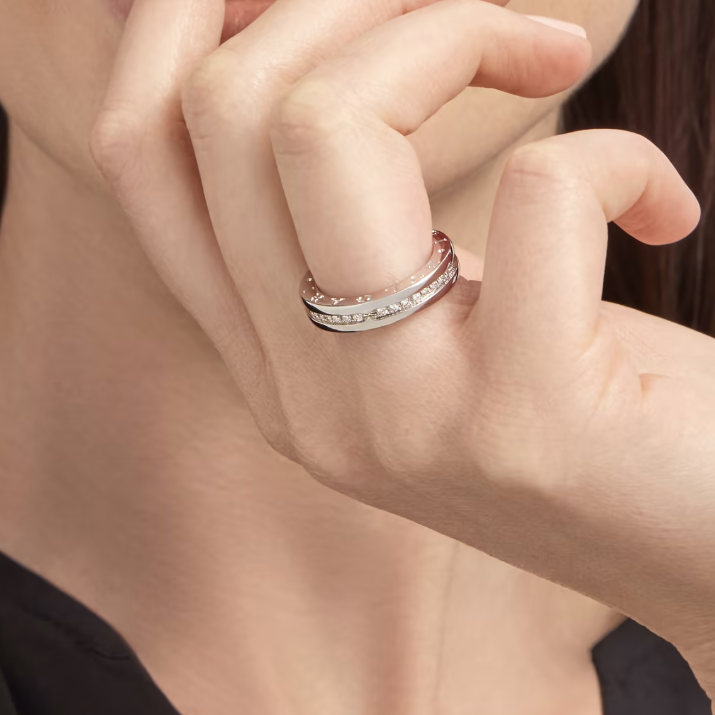 [Triumph Jewelry]ZERO 1 ONE-BAND PAVED DIAMONDS ON THE SPIRAL RING