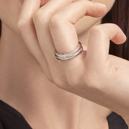 [Triumph Jewelry]ZERO 1 ONE-BAND PAVED DIAMONDS ON THE SPIRAL RING