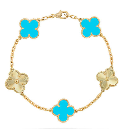 [Triumph Jewelry] CLOVER 5 MOTIF TURQUOISE BRACELET COLLECTION