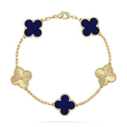 [Triumph Jewelry]CLOVER 5 MOTIF LAPIS LAZULI BRACELET COLLECTION