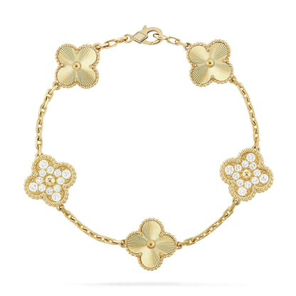 [Triumph Jewelry] CLOVER 5 MOTIF LASER BRACELET COLLECTION