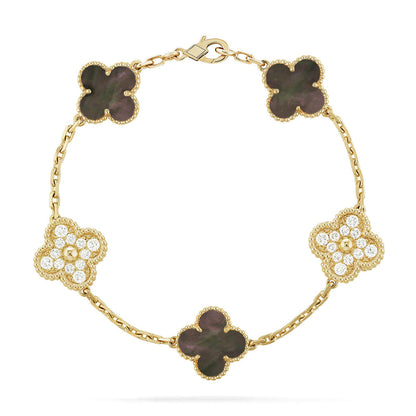 [Triumph Jewelry] CLOVER 5 MOTIF GRAY MOP BRACELET COLLECTION
