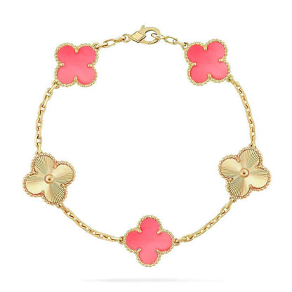[Triumph Jewelry] CLOVER 5 MOTIFS  PINK MOP BRACELET COLLECTION