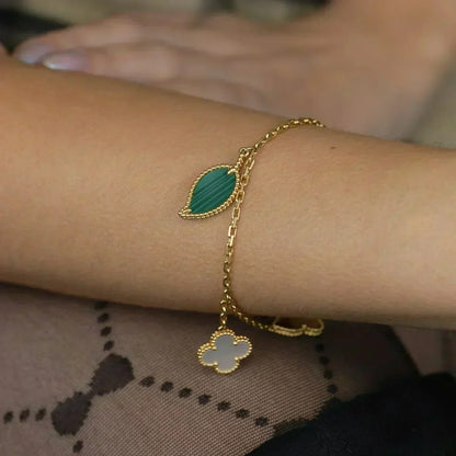 [Triumph Jewelry]LUCKY SPRING 5 MOTIF GOLD BRACELET