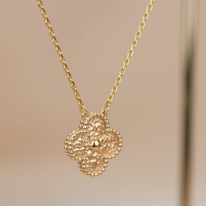[Triumph Jewelry]CLOVER 15MM  BRONZING NECKLACE