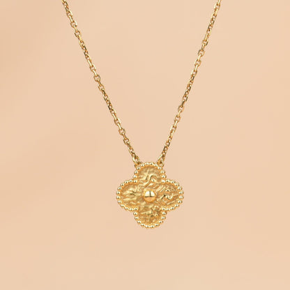 [Triumph Jewelry]CLOVER 15MM  BRONZING NECKLACE