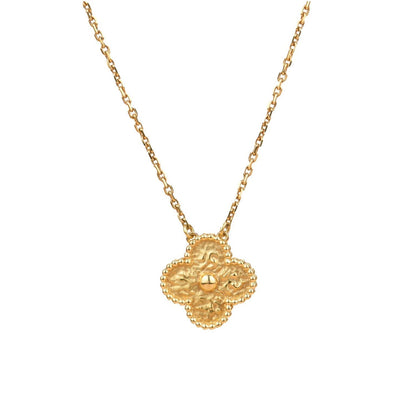 [Triumph Jewelry]CLOVER 15MM  BRONZING NECKLACE