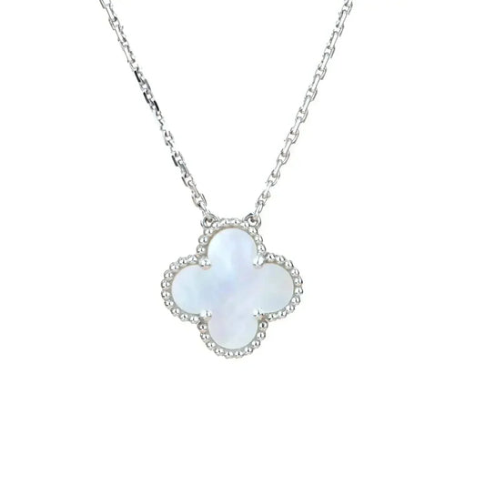 [Triumph Jewelry]CLOVER  15MM WHITE MOTHER-OF-PEARL SILVER