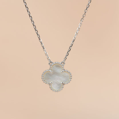 [Triumph Jewelry]CLOVER  15MM WHITE MOTHER-OF-PEARL SILVER