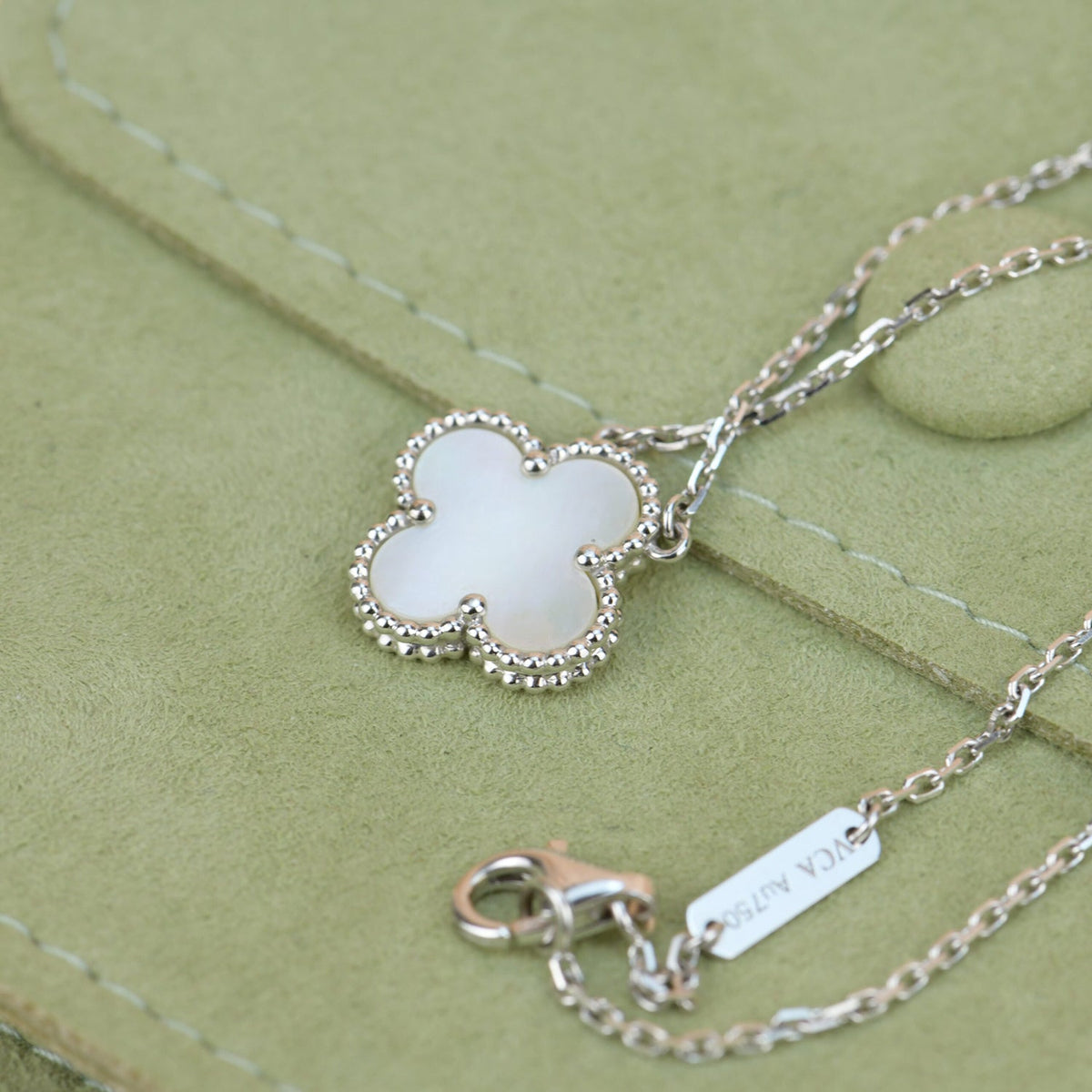 [Triumph Jewelry]CLOVER  15MM WHITE MOTHER-OF-PEARL SILVER