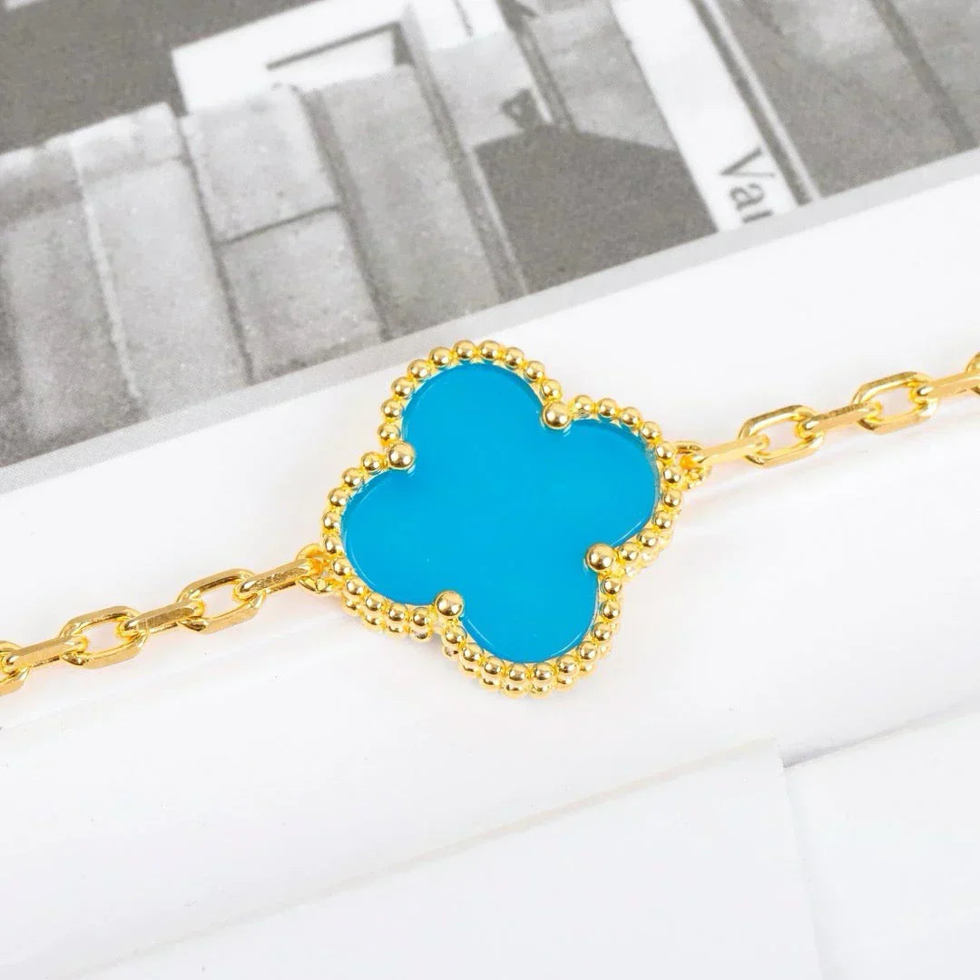 [Triumph Jewelry] CLOVER 5 MOTIF TURQUOISE BRACELET COLLECTION