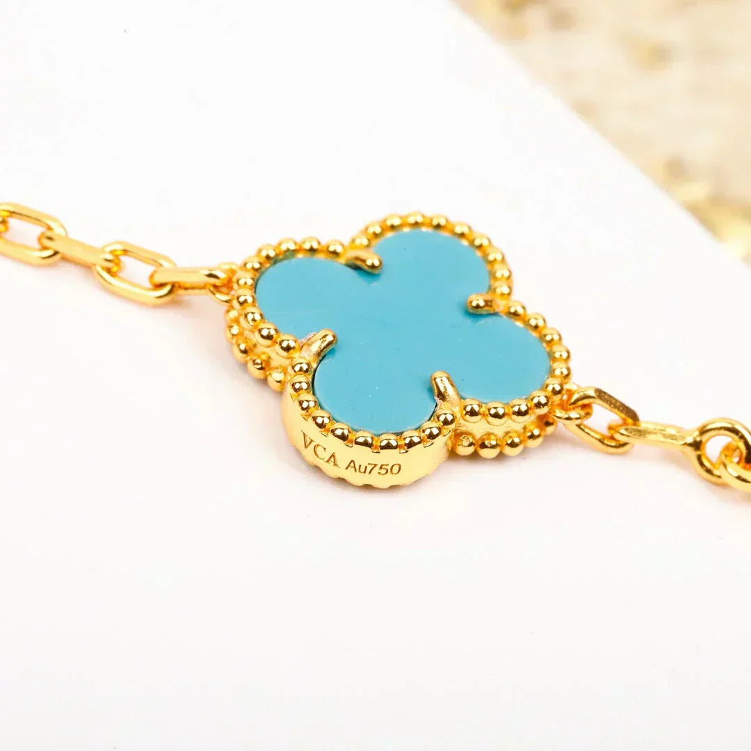 [Triumph Jewelry] CLOVER 5 MOTIF TURQUOISE BRACELET COLLECTION