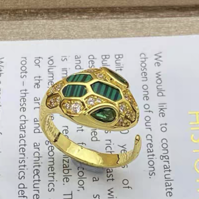 [Triumph Jewelry]BRAND NEW ASSORTED SNAKE HEAD MALACHITE RINGS