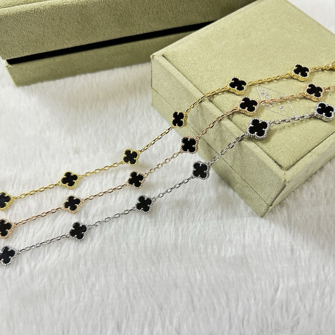 [Triumph Jewelry]CLOVER 6 MOTIF  ONYXS BRACELET