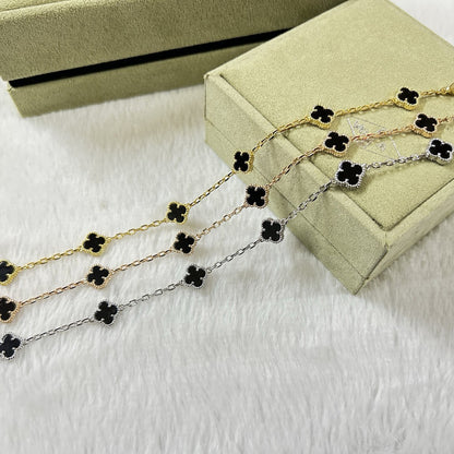 [Triumph Jewelry]CLOVER 6 MOTIF  ONYXS BRACELET