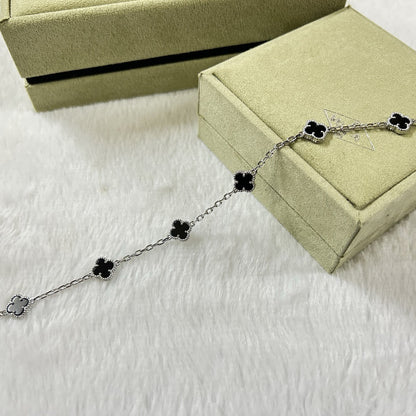 [Triumph Jewelry]CLOVER 6 MOTIF  ONYXS BRACELET