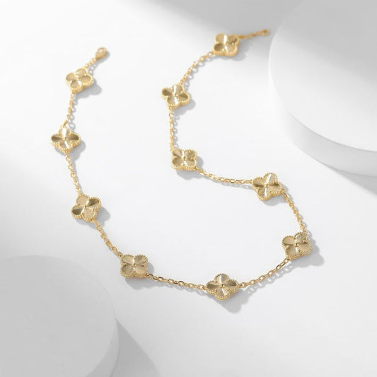 [Triumph Jewelry]CLOVER 10 MOTIFS LASER NECKLACE