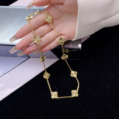 [Triumph Jewelry]CLOVER 10 MOTIFS LASER NECKLACE