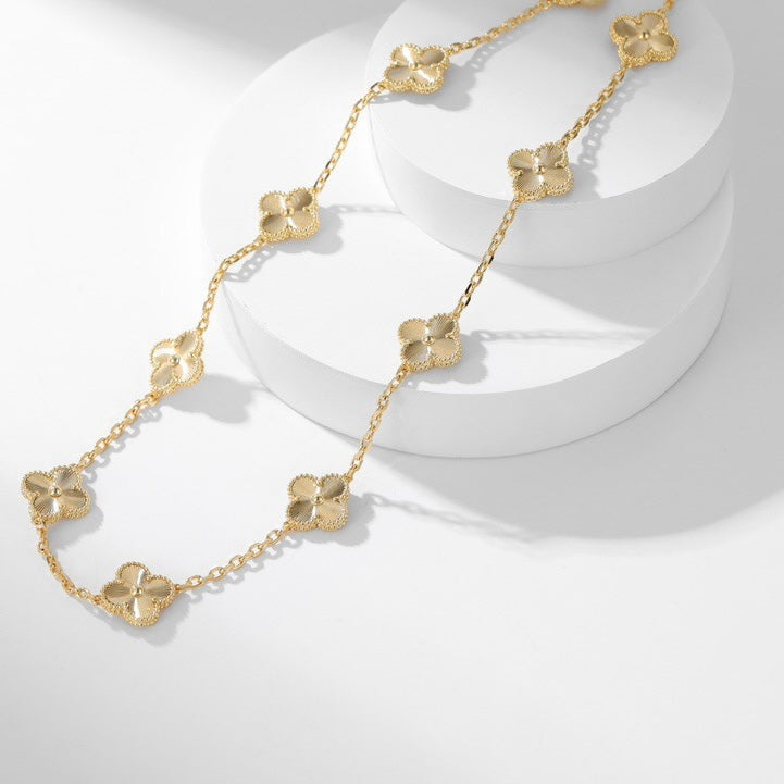 [Triumph Jewelry]CLOVER 10 MOTIFS LASER NECKLACE
