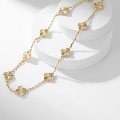 [Triumph Jewelry]CLOVER 10 MOTIFS LASER NECKLACE