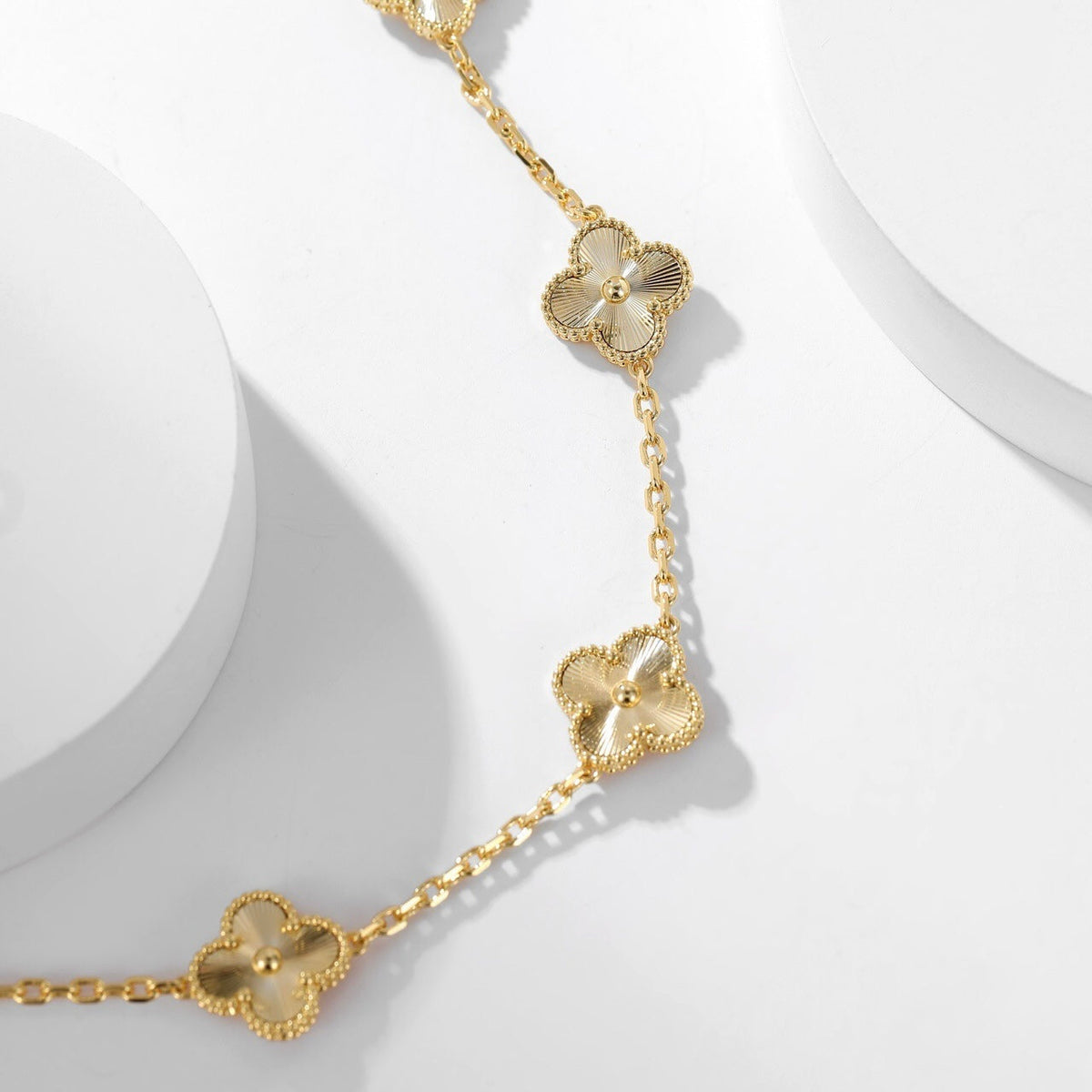 [Triumph Jewelry]CLOVER 10 MOTIFS LASER NECKLACE