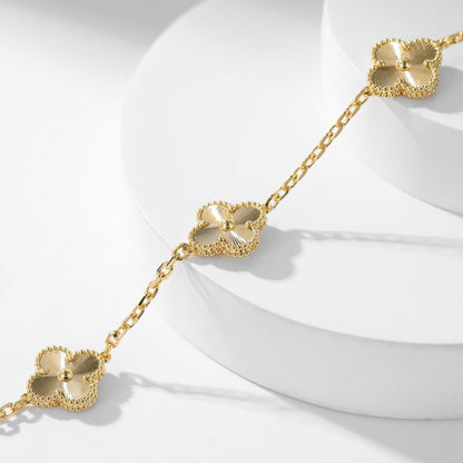 [Triumph Jewelry]CLOVER 10 MOTIFS LASER NECKLACE