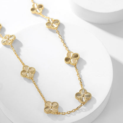 [Triumph Jewelry]CLOVER 10 MOTIFS LASER NECKLACE