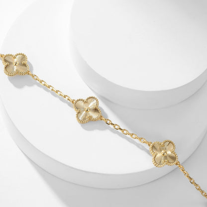 [Triumph Jewelry]CLOVER 10 MOTIFS LASER NECKLACE