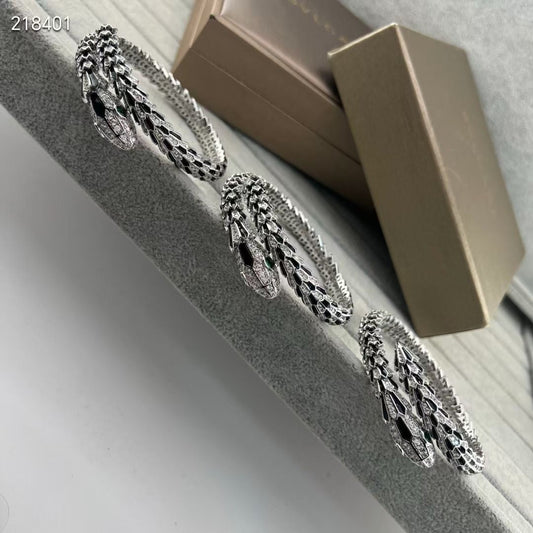 [Triumph Jewelry】NEW OBSIDIAN & DIAMOND SERPENT BRACELET