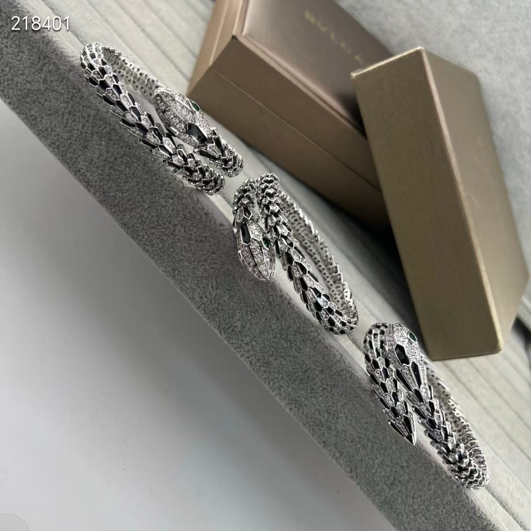 [Triumph Jewelry】NEW OBSIDIAN & DIAMOND SERPENT BRACELET
