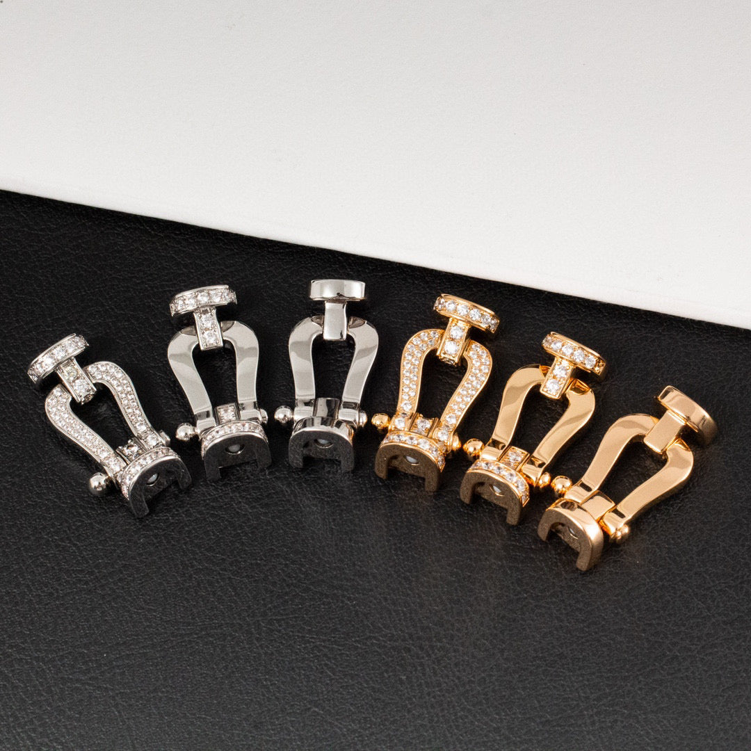 [Triumph Jewelry]FORCE LARGE HORSESHOE FULL DIAMOND BRACELET SILVER