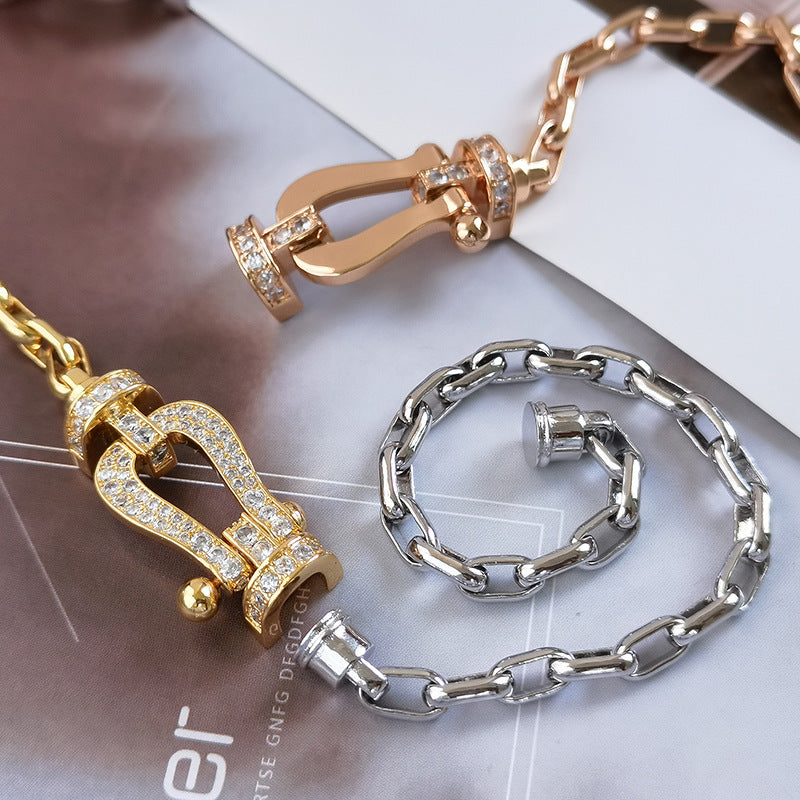 [Triumph Jewelry]FORCE LARGE HORSESHOE CLASP  METAL BRACELET
