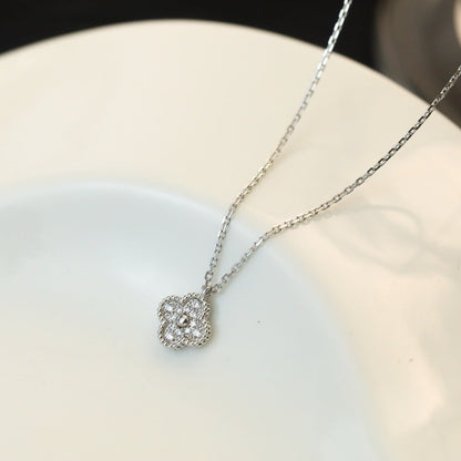 [Triumph Jewelry]CLOVER MINI 9.5MM PENDANT DIAMOND NECKLACE