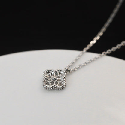 [Triumph Jewelry]CLOVER MINI 9.5MM PENDANT DIAMOND NECKLACE