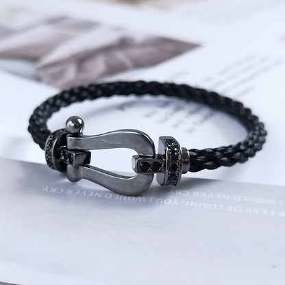 [Triumph Jewelry]FORCE LARGE SERIES HORSESHOE BLACK SAMURAI BRACELET
