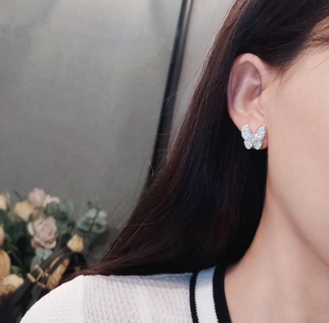 [Triumph Jewelry]BUTTERFLY ALL DIAMOND EARRINGS